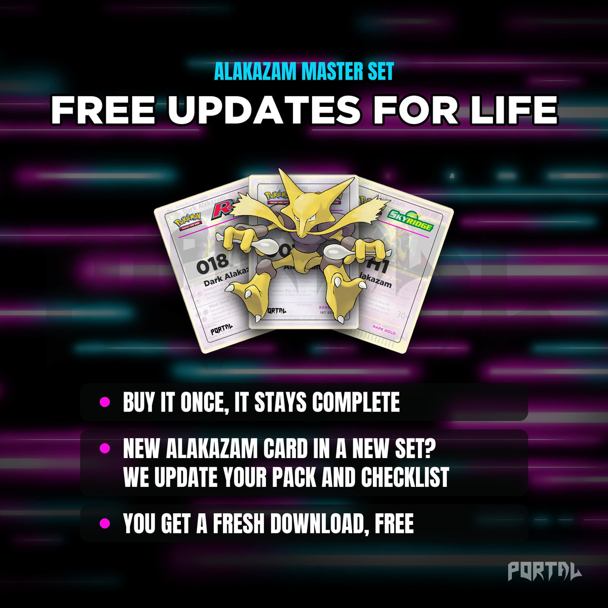 Alakazam placeholders: free updates for life