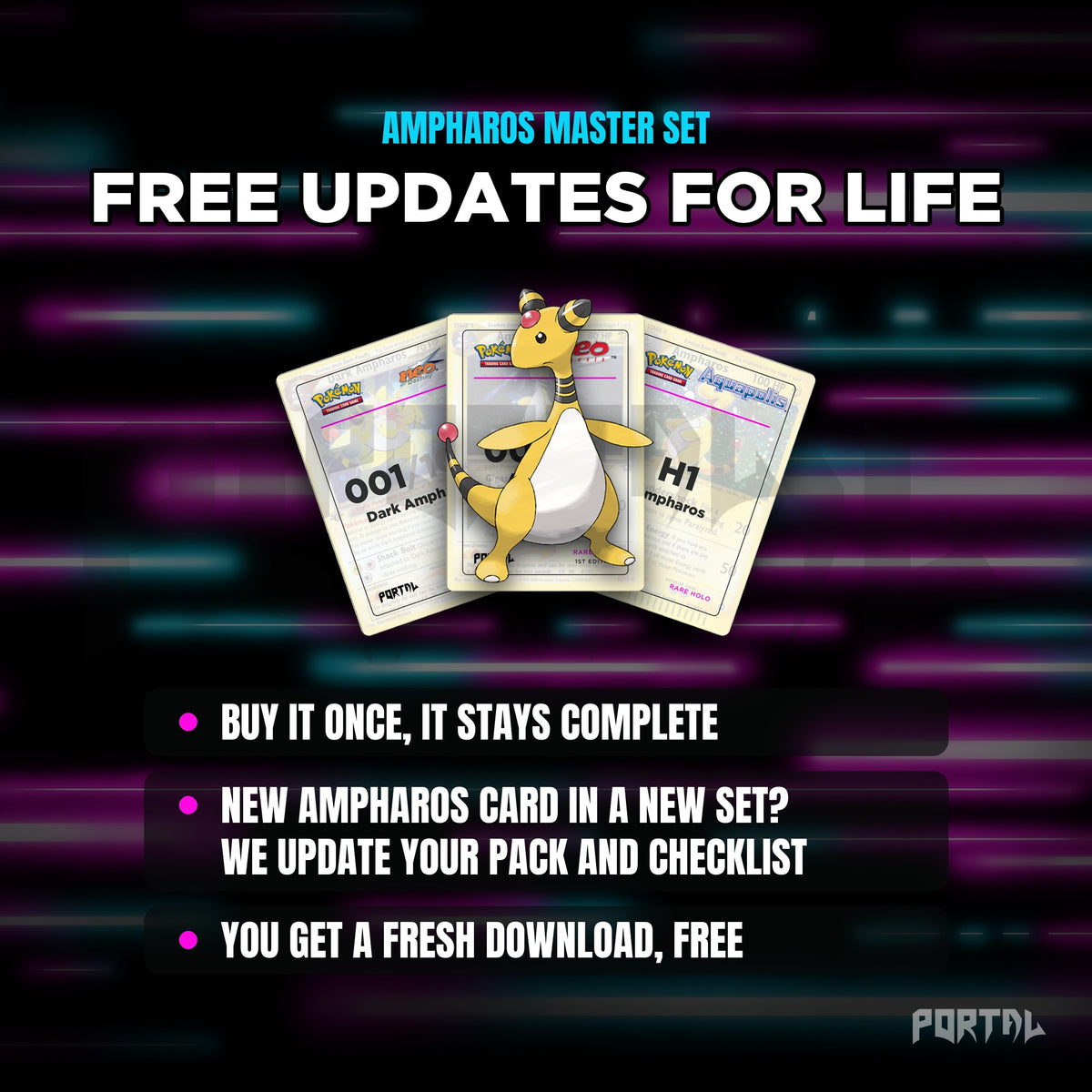 Ampharos placeholders: free updates for life