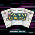 Pokemon Ancient Origins master set placeholders, digital download, Portal TCG