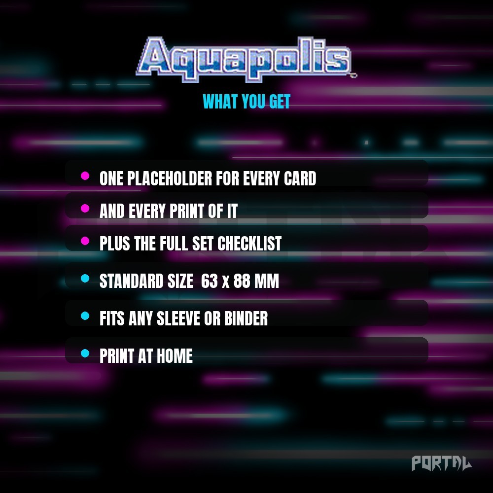 Pokemon Aquapolis master set placeholders, what you get, Portal TCG