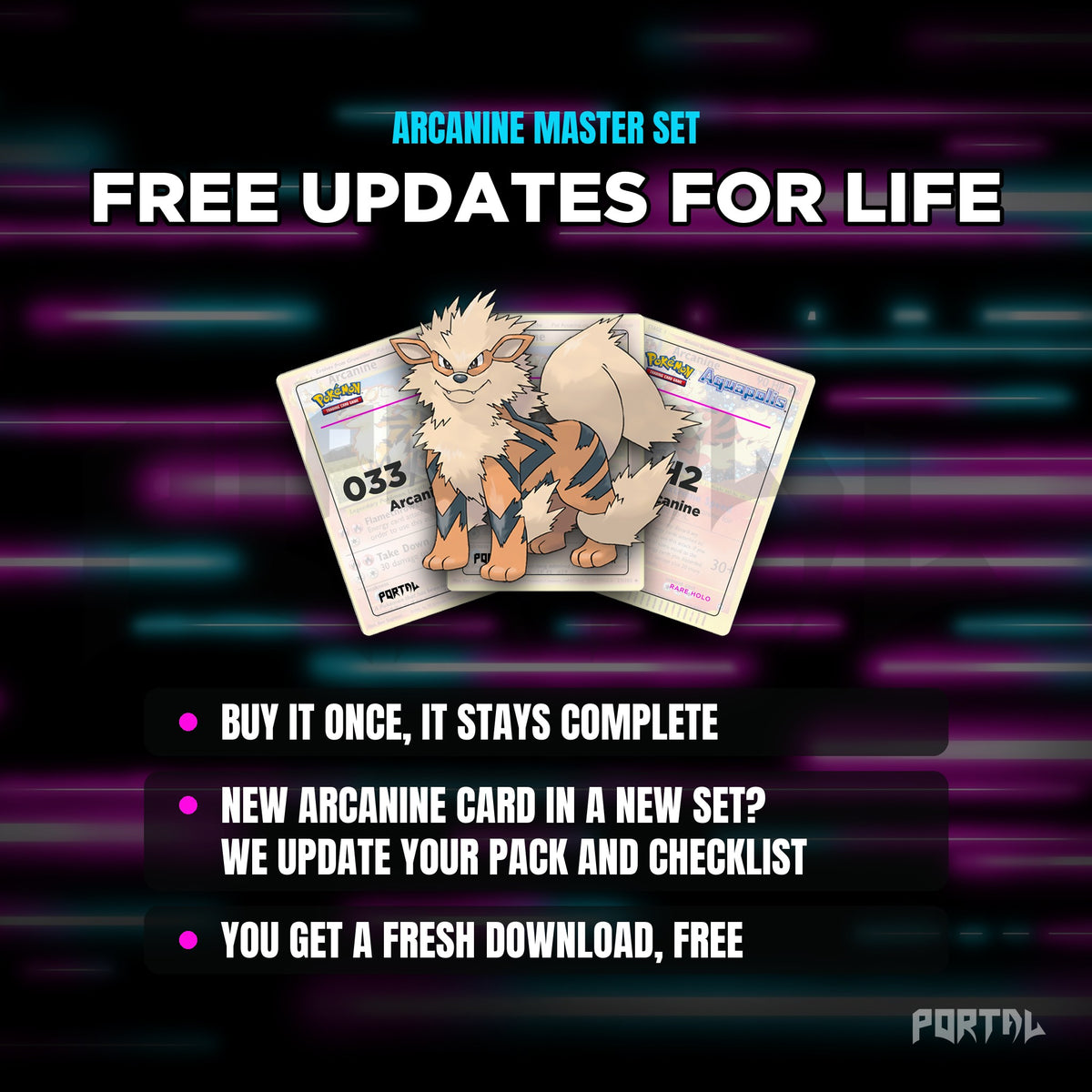 Arcanine placeholders: free updates for life