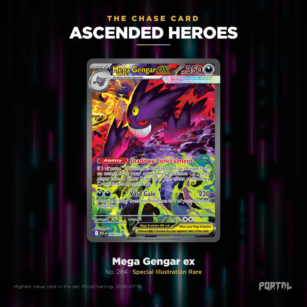 Pokemon Ascended Heroes booster pack, chase card, Portal TCG