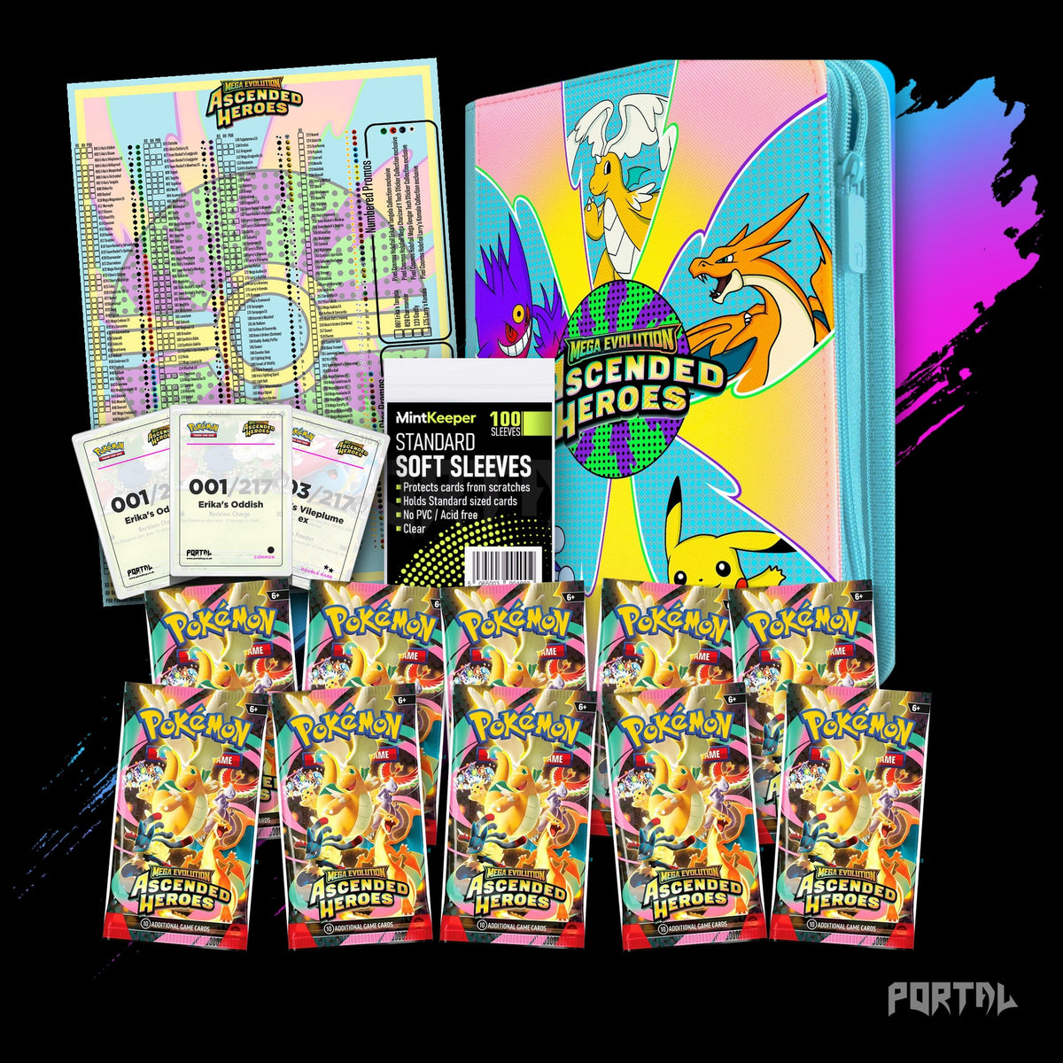 Pokemon Ascended Heroes collector's bundle, everything included, Portal TCG
