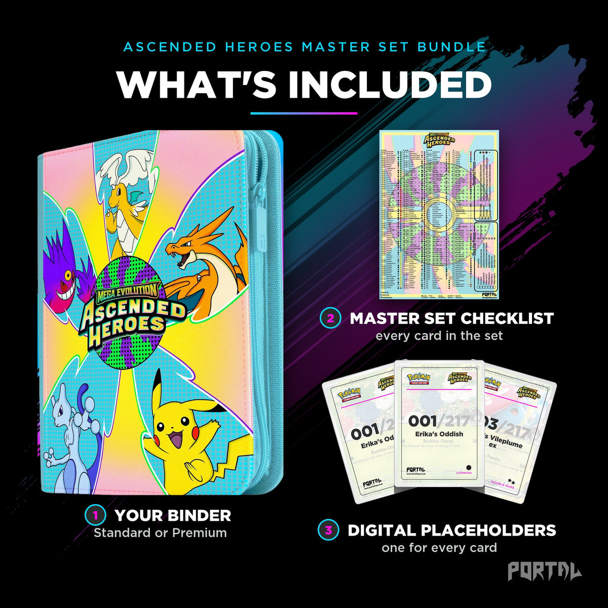 Pokemon Ascended Heroes master set bundle, what's included, Portal TCG