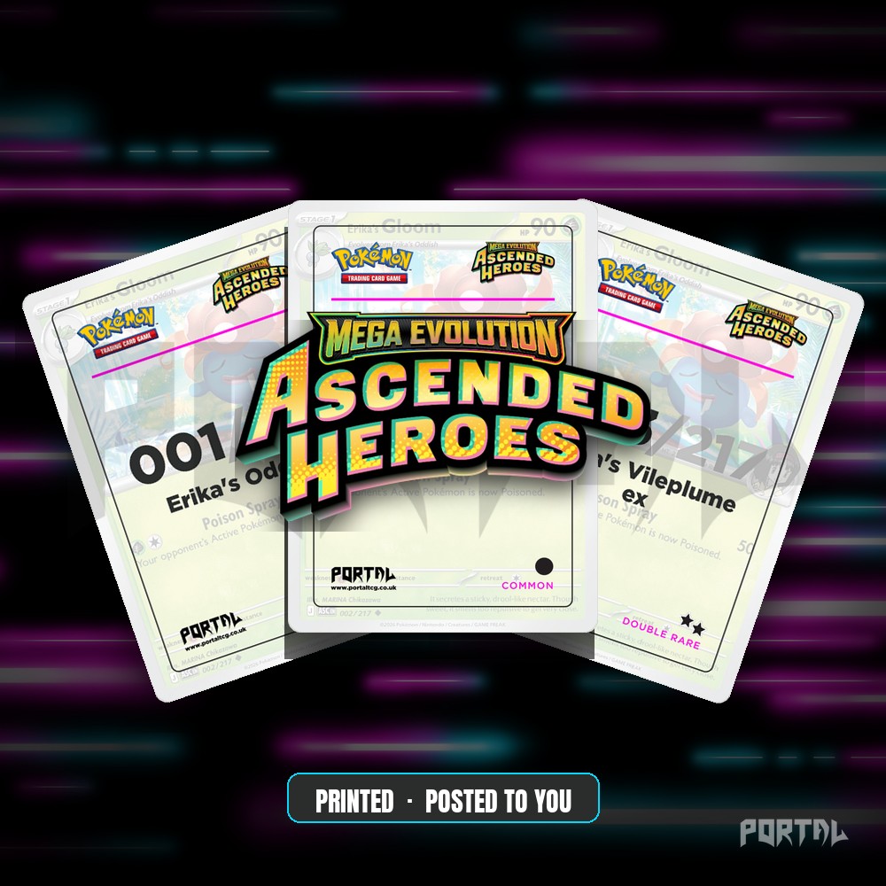 Ascended Heroes master set placeholder cards, Portal TCG