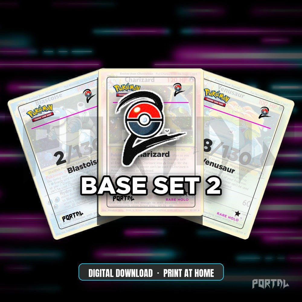 Pokemon Base Set 2 master set placeholders, digital download, Portal TCG