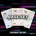 Pokemon Base Set master set placeholders, digital download, Portal TCG