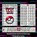 Pokemon 151 English master set checklist vinyl sticker kit by Portal Customs