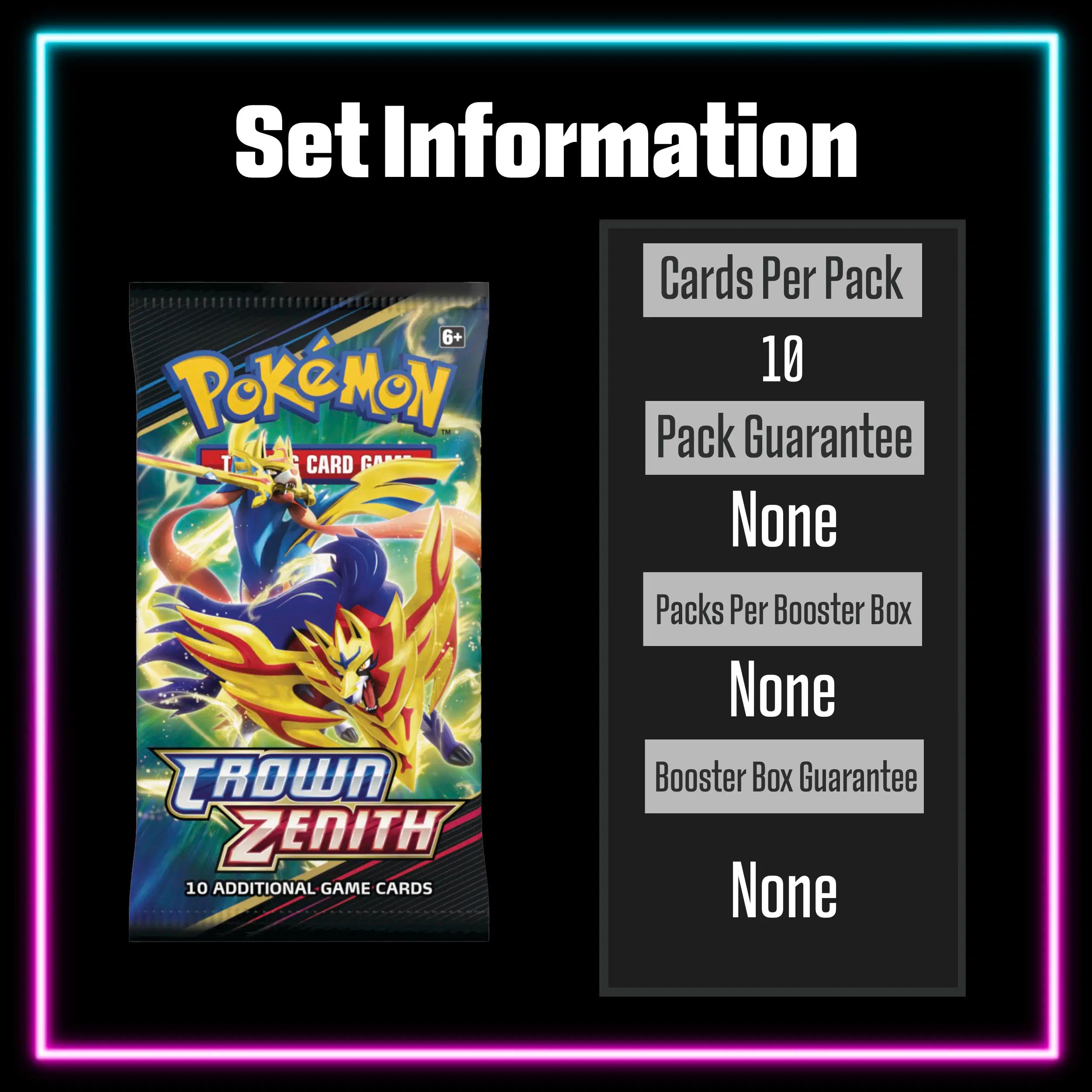 Pokemon Crown Zenith master set checklist vinyl sticker kit, sheet 7, Portal Customs