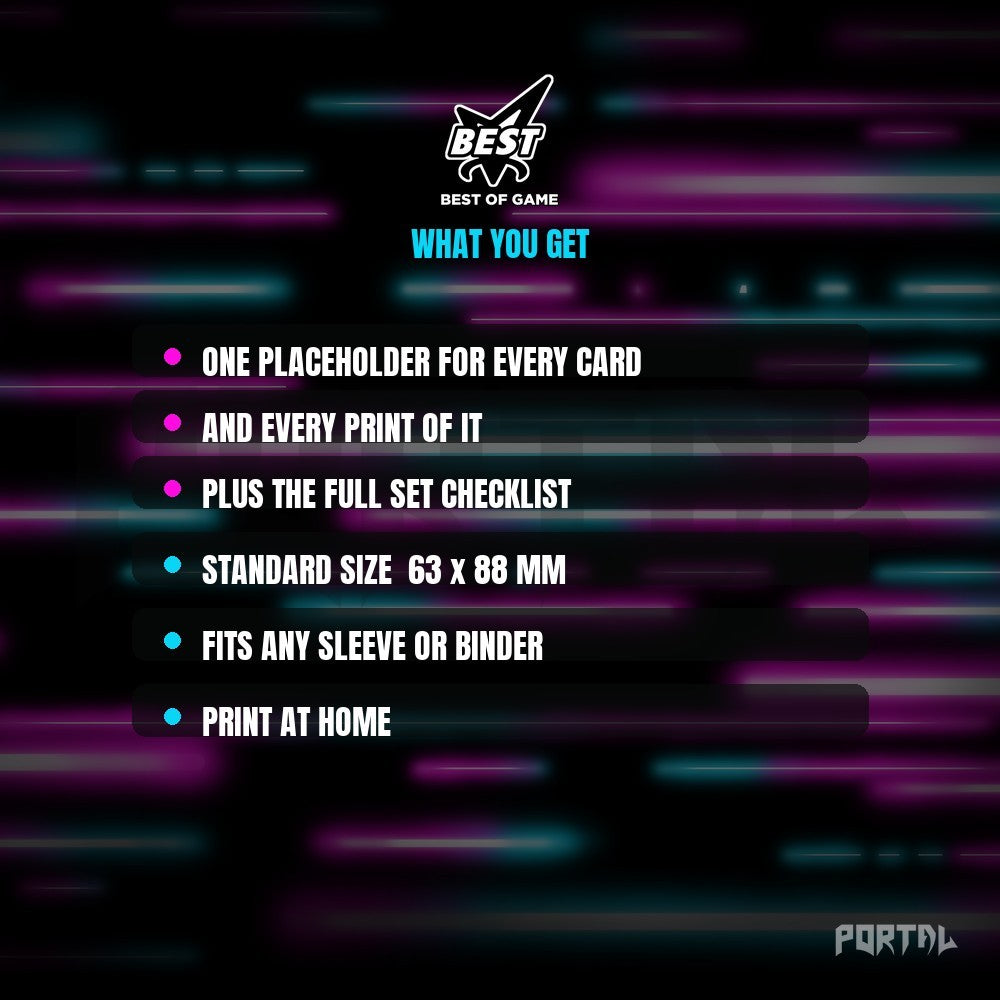 Pokemon Best of Game master set placeholders, what you get, Portal TCG