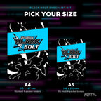 Pokemon Black Bolt master set checklist kit, A4 and A5 sizes, Portal TCG