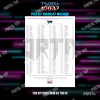 The free Black Bolt master set checklist included with the placeholders