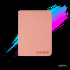 COVRD blush pink premium 9 pocket zip binder, front, Portal TCG