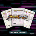 Pokemon BREAKpoint master set placeholders, digital download, Portal TCG