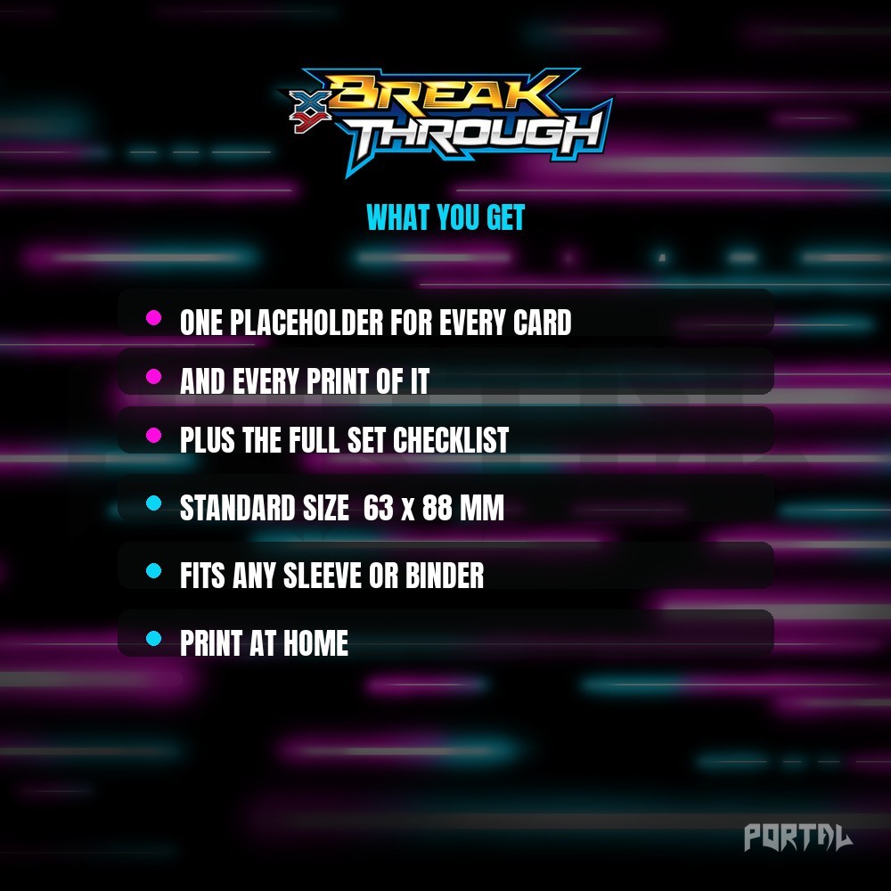 Pokemon BREAKthrough master set placeholders, what you get, Portal TCG
