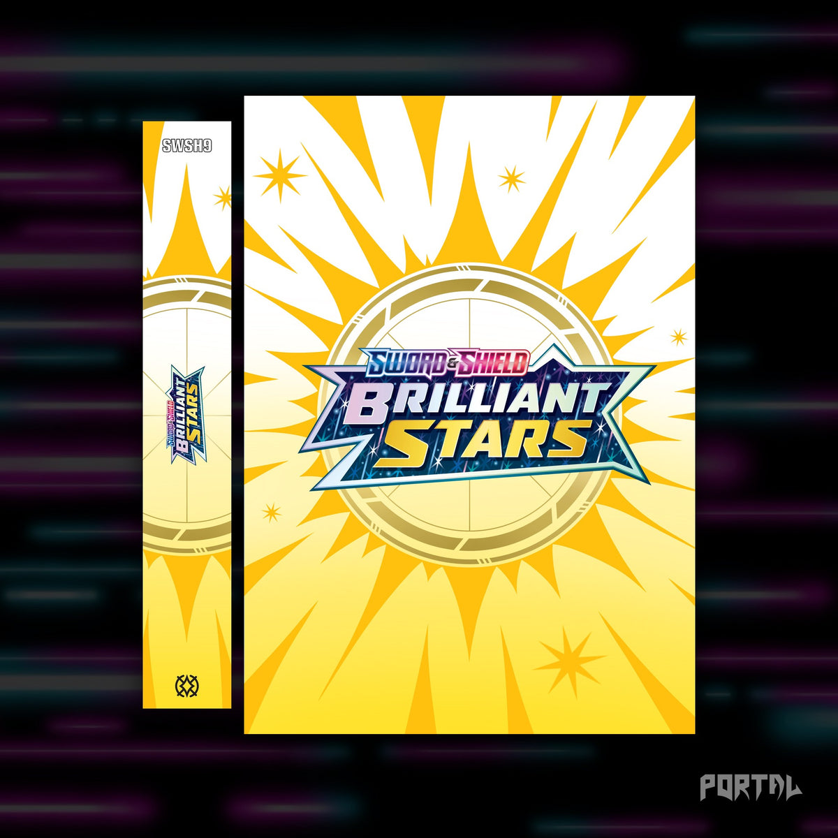 Pokemon Brilliant Stars master set checklist kit, cover and spine, Portal TCG