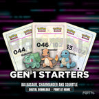 Gen 1 Starters bundle placeholders, digital download