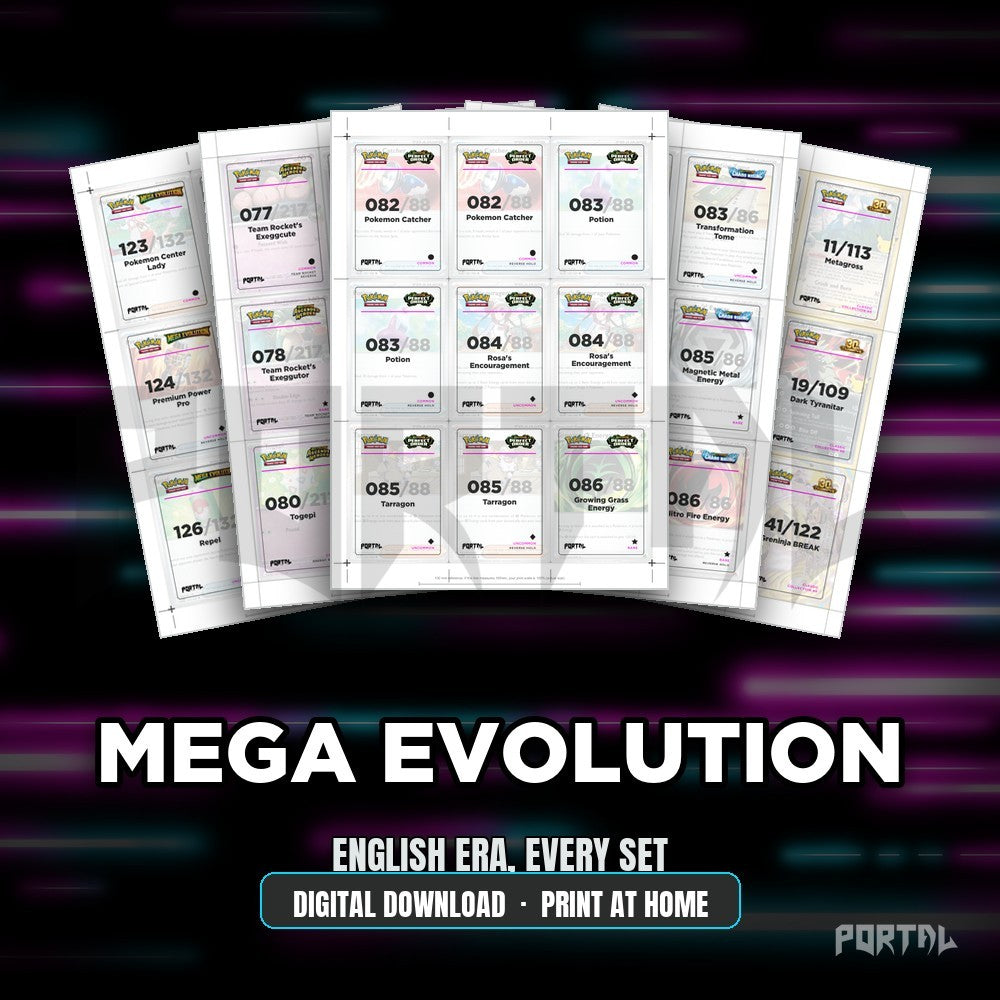 Mega Evolution era bundle placeholders, digital download