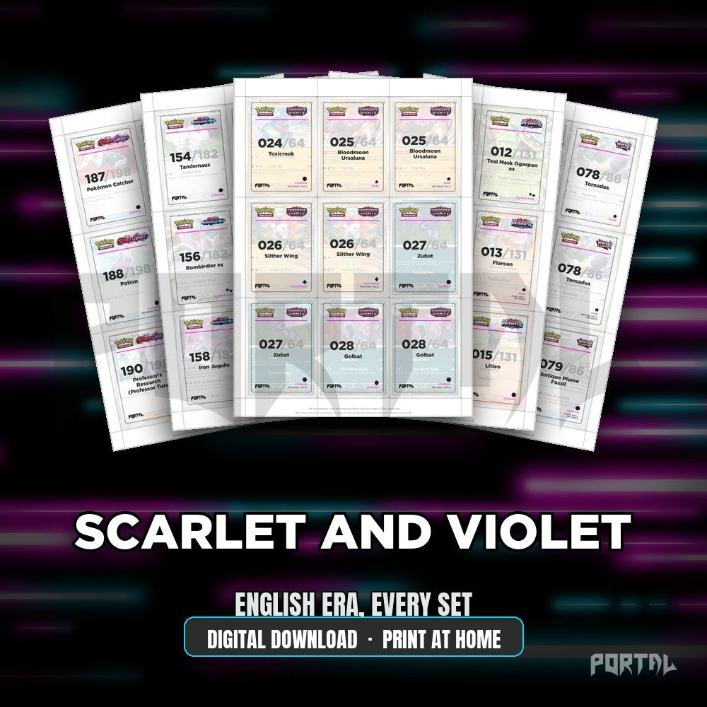 Scarlet and Violet era bundle placeholders, digital download