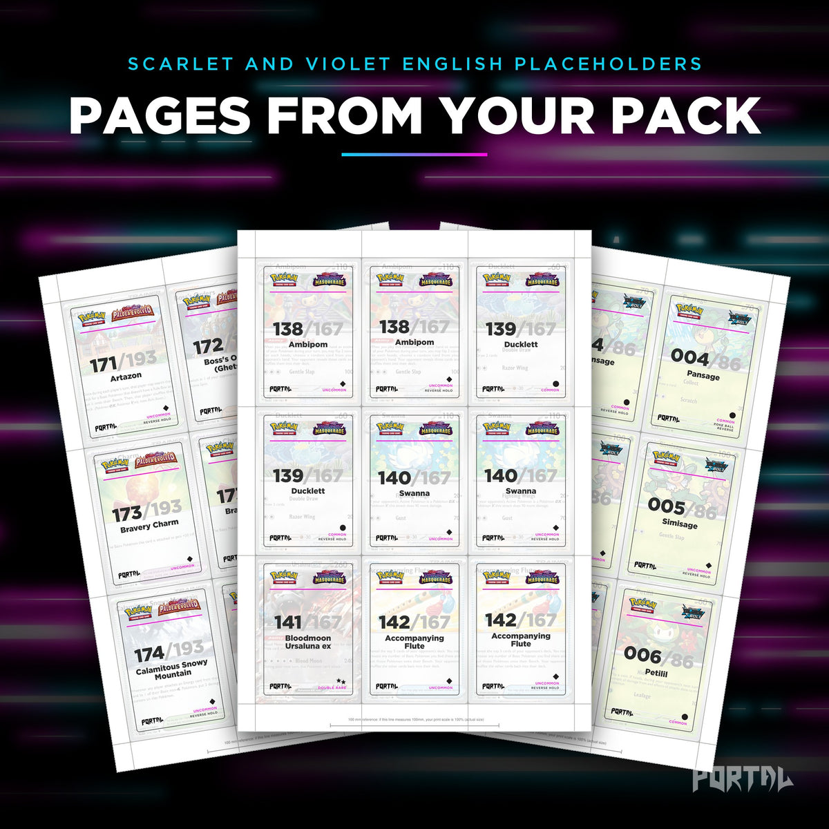 Pages from the Scarlet and Violet era bundle