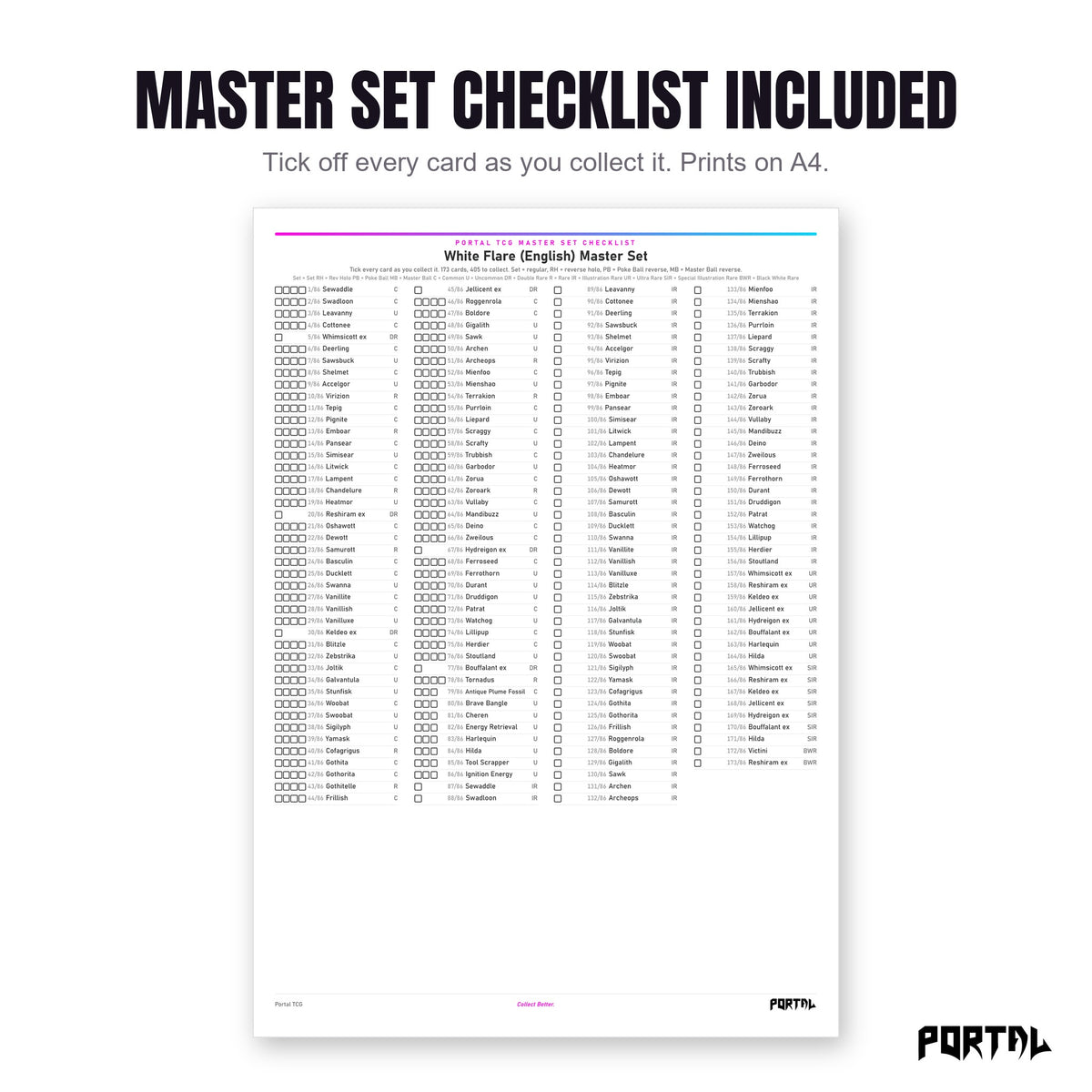 Master set checklist in the Scarlet and Violet era bundle