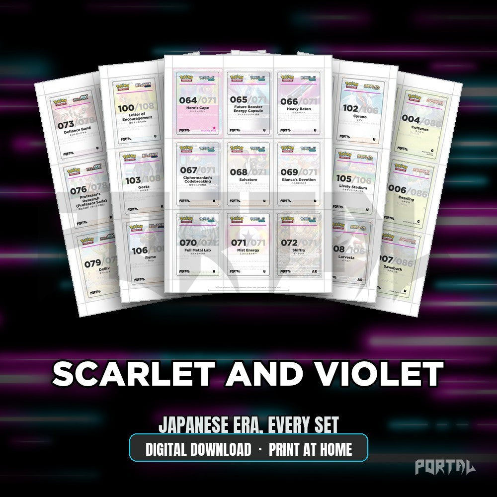 Scarlet and Violet Japanese era bundle placeholders, digital download