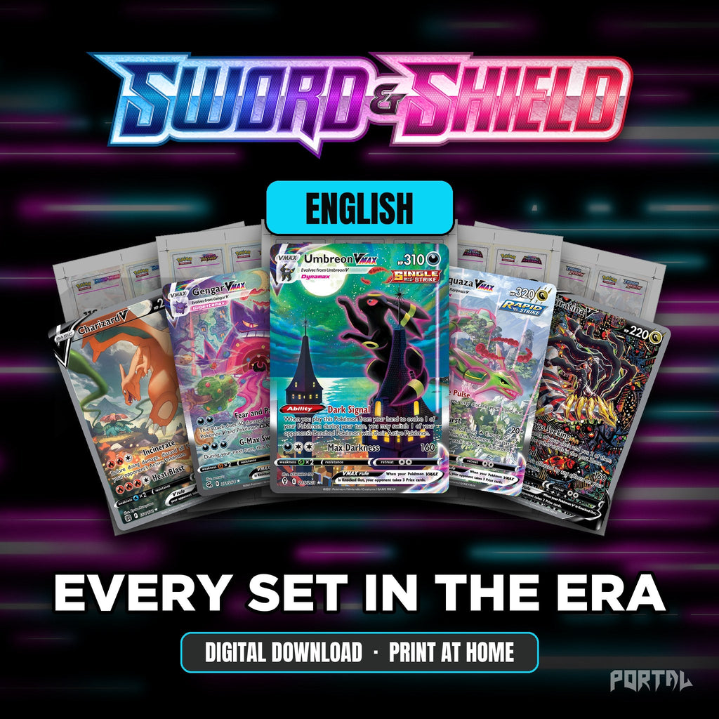 Sword and Shield era bundle placeholders, every set in the era, digital download