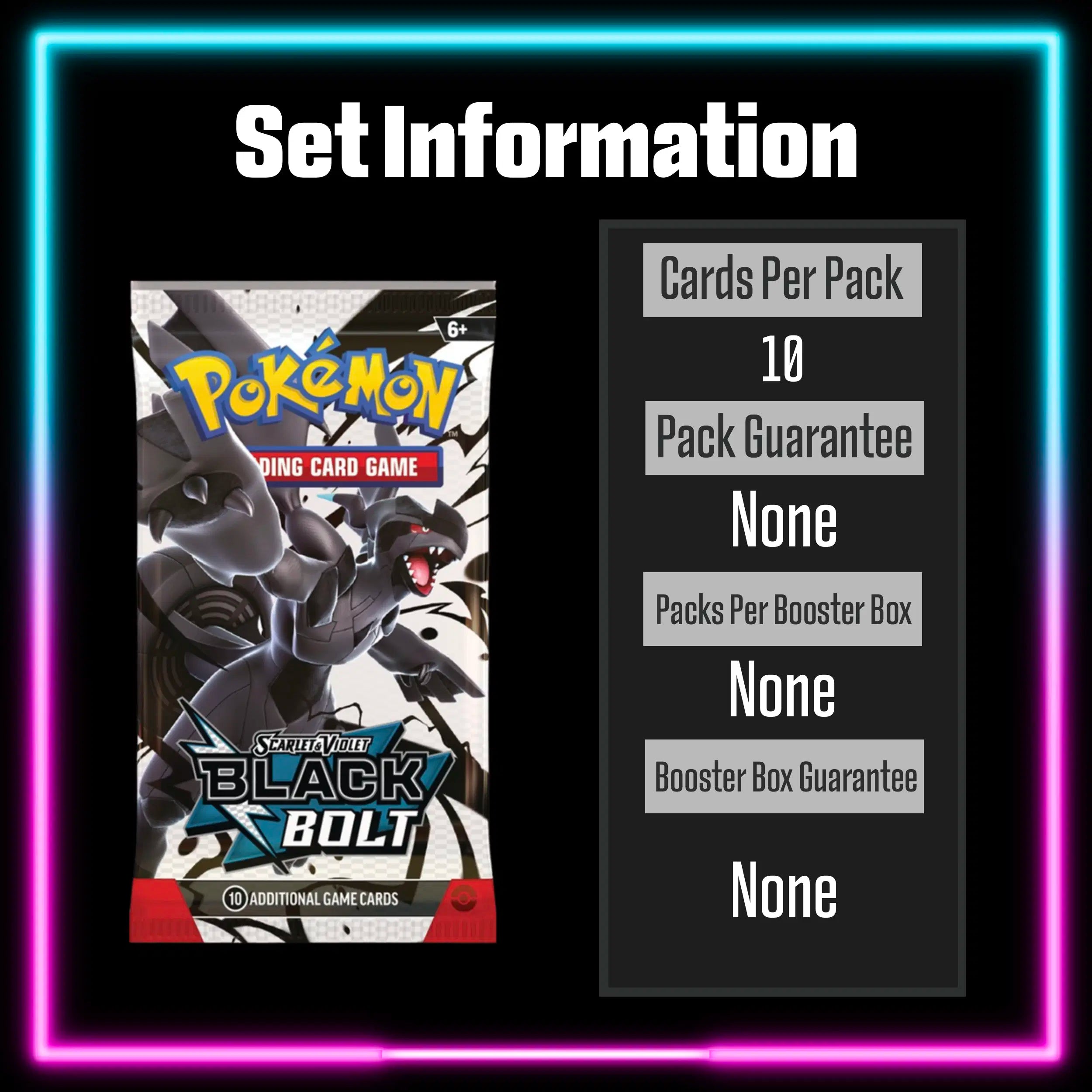 Pokemon Black Bolt English master set checklist vinyl sticker kit, sheet 8, Portal Customs