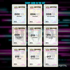 Celebrations Classic Collection placeholder cards laid out in a nine pocket binder page