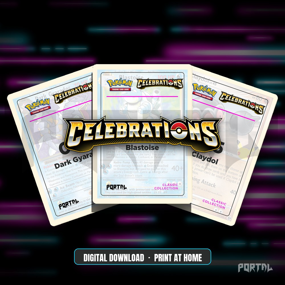 Celebrations Classic Collection master set placeholders, digital download, Portal TCG