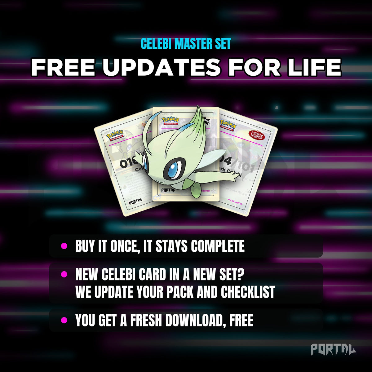 Celebi placeholders: free updates for life