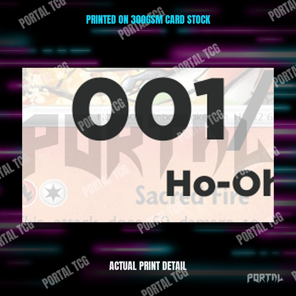 Close up of the print quality on a Celebrations placeholder card