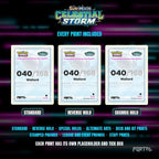 Pokemon Celestial Storm master set placeholders, every print included, Portal TCG