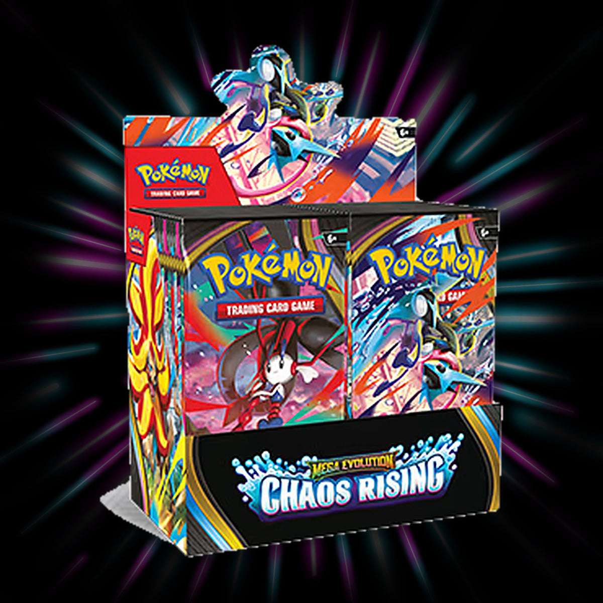 Pokemon Chaos Rising booster box, box front, Portal TCG