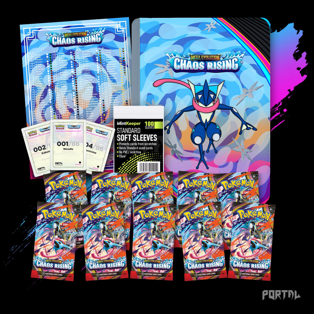Pokemon Chaos Rising collector's bundle, everything included, Portal TCG