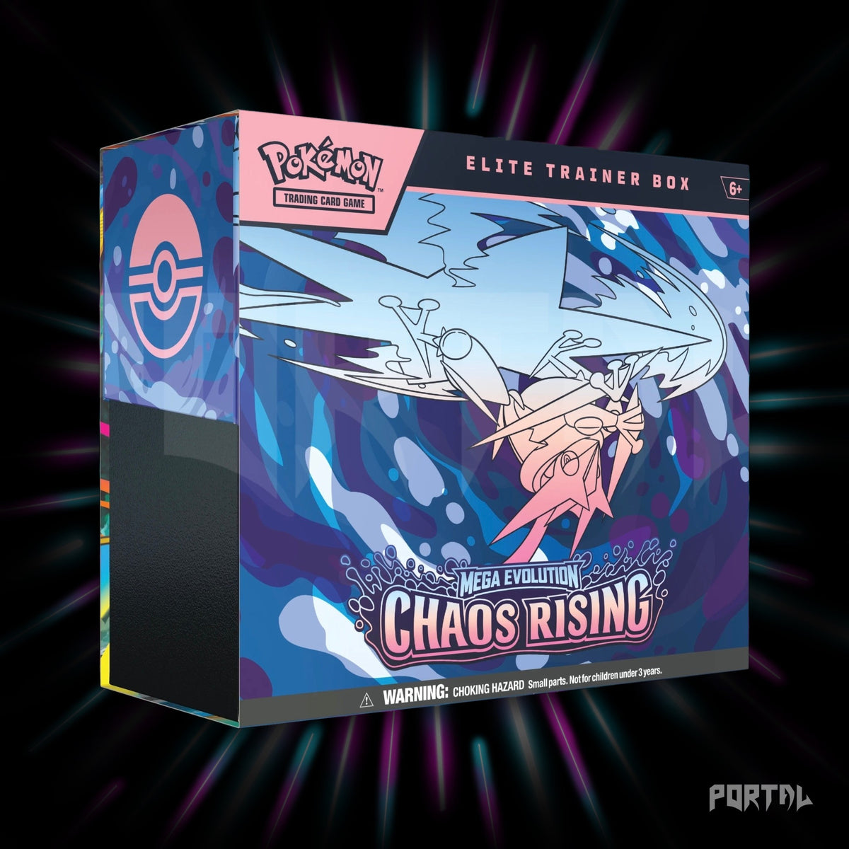 Pokemon Chaos Rising elite trainer box, box front, Portal TCG