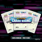 Pokemon Chaos Rising Mega Greninja premium collector's bundle, digital placeholders, Portal TCG