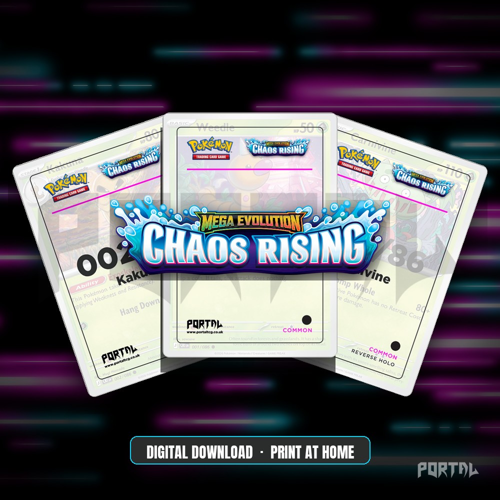 Chaos Rising digital placeholders, included