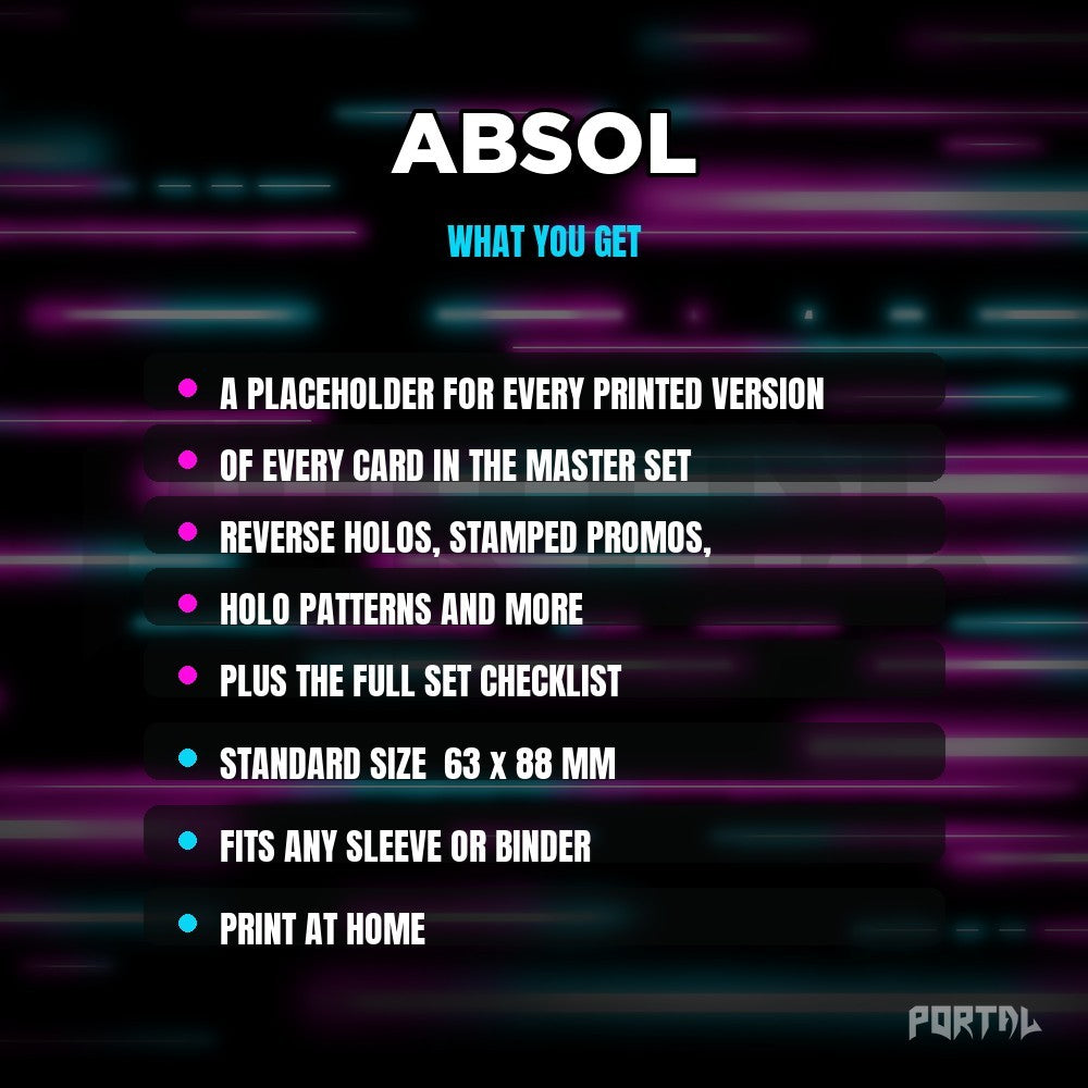 What you get in the Absol placeholder pack