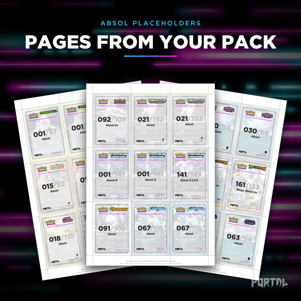 Pages from the Absol placeholder pack