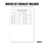The Aegislash master set checklist included in the pack