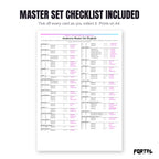 The Ampharos master set checklist included in the pack