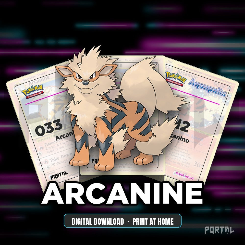 Arcanine character master set placeholders, digital download