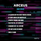 What you get in the Arceus placeholder pack