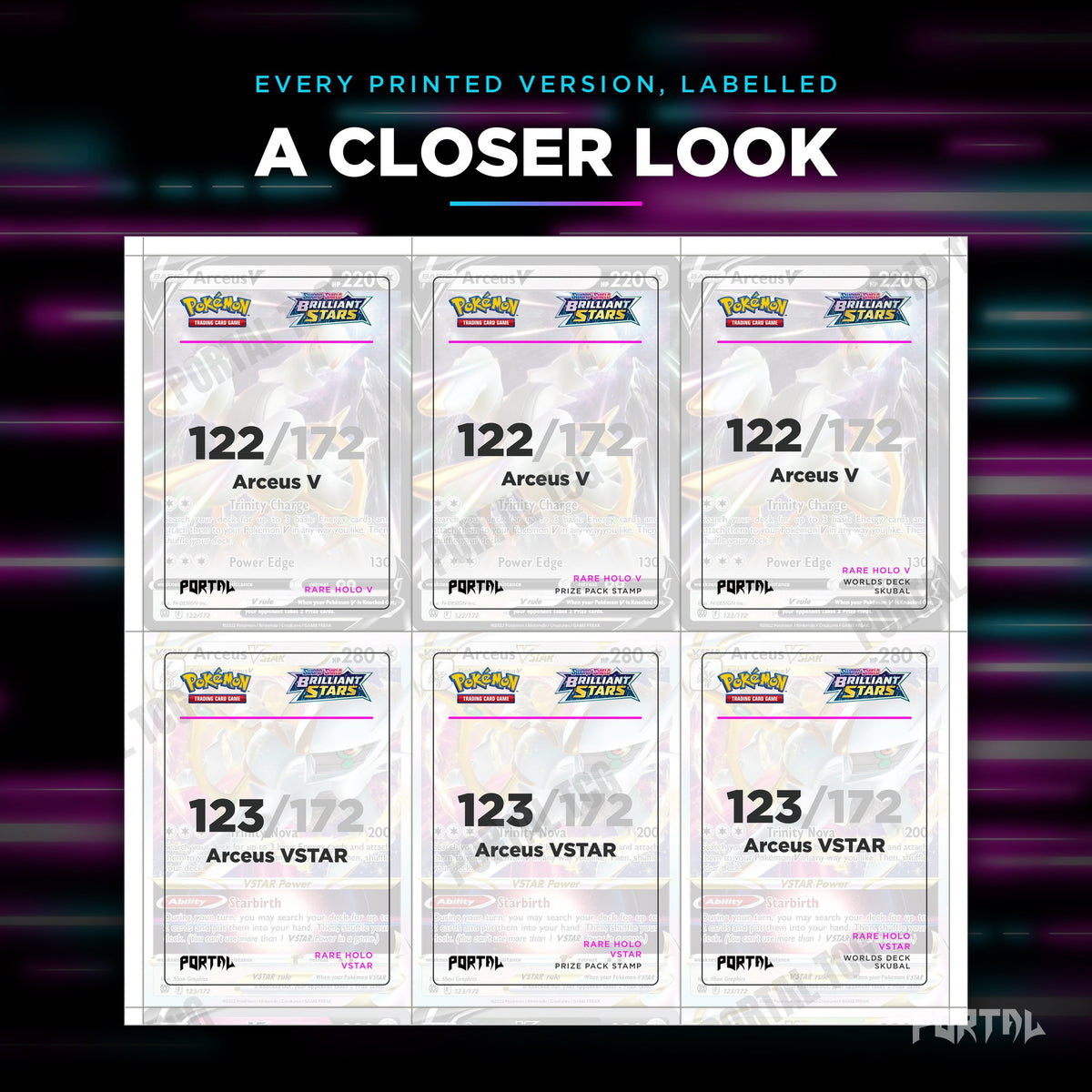 Close up of one Arceus placeholder page