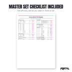 The Arceus master set checklist included in the pack