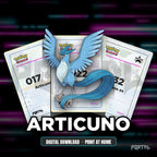Articuno character master set placeholders, digital download