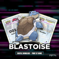Blastoise character master set placeholder cards, digital download, Portal TCG