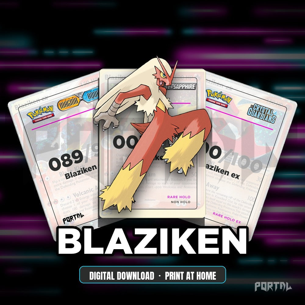Blaziken character master set placeholders, digital download