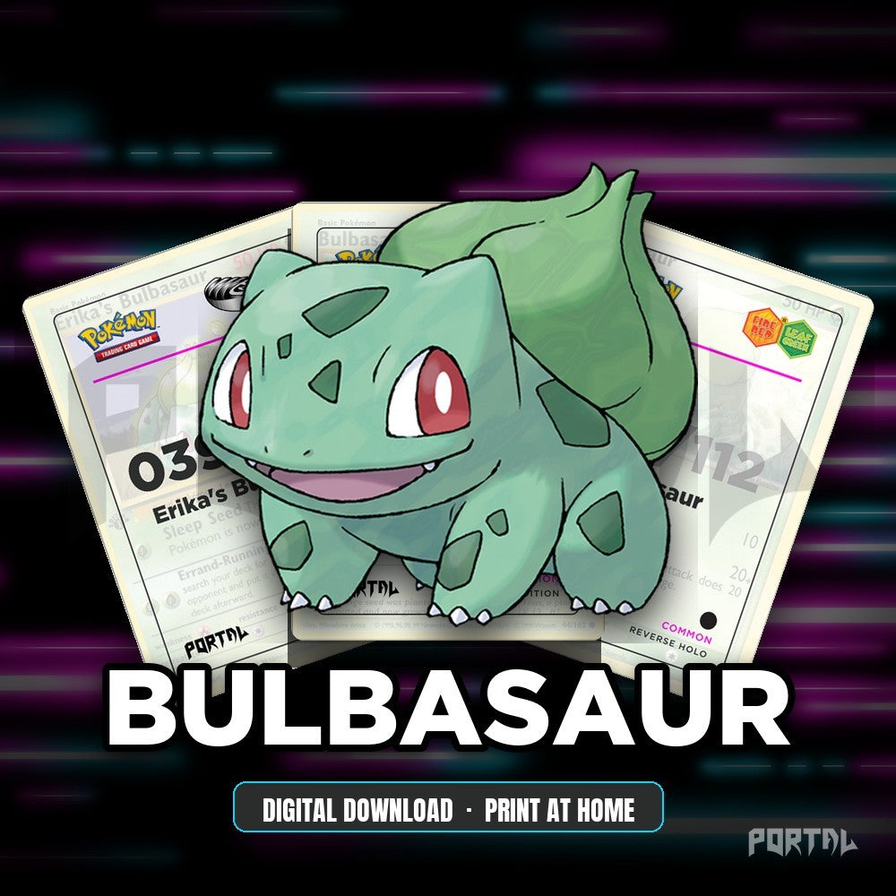 Bulbasaur character master set placeholders, digital download